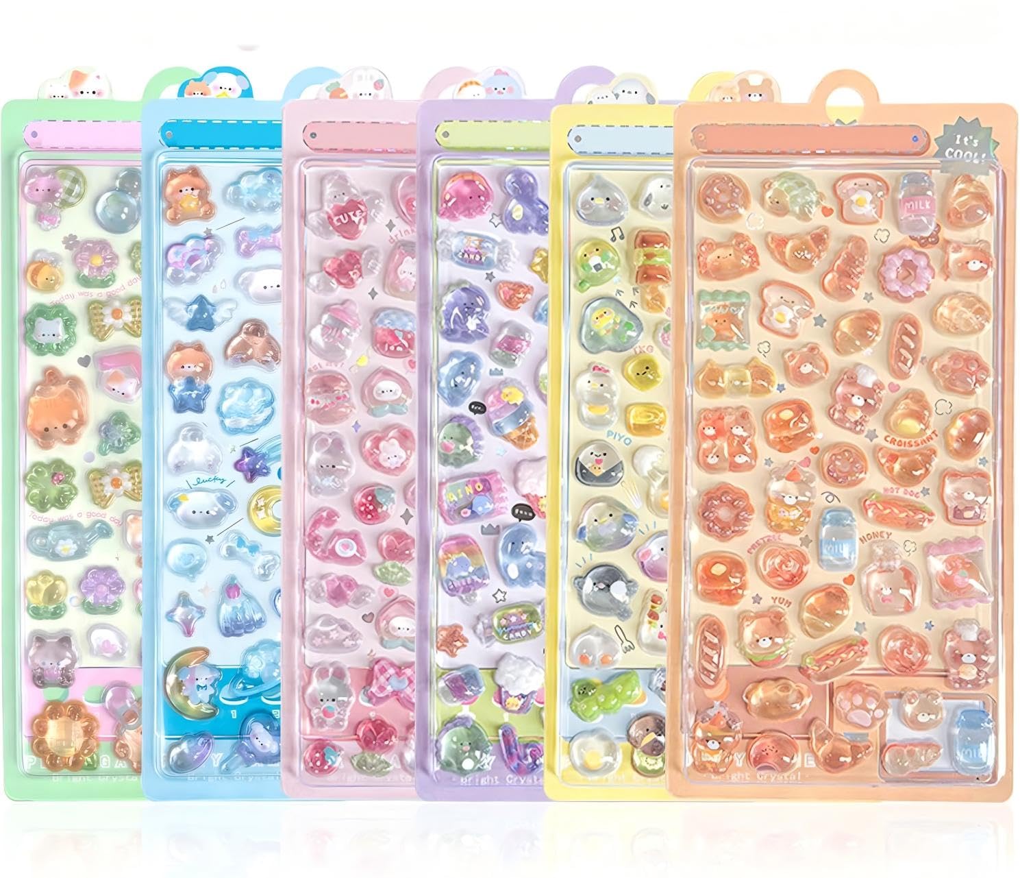 Amazon.co.jp: 【6枚セット】ぼんほんドロップシール 3d立体 シール